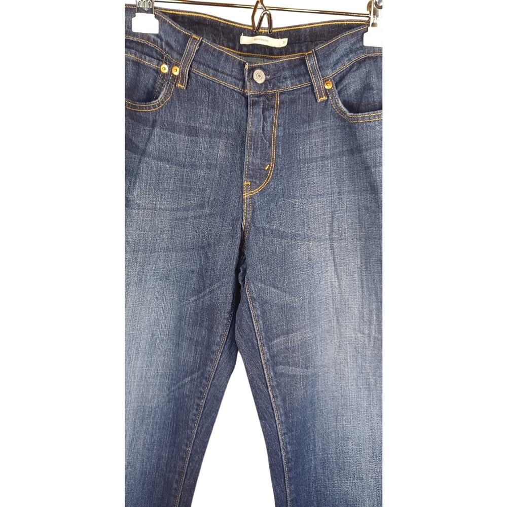 Levi's Dark Wash Boyfriend Jeans Women's Size 16 (36" Waist) Short Inseam - Picture 6 of 9